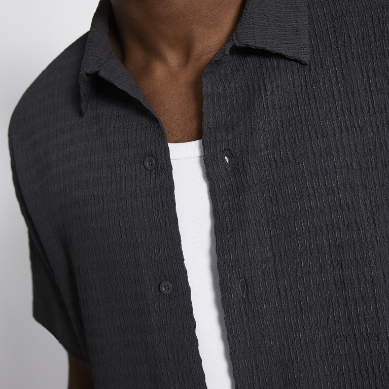 Short sleeve shirt "Steven Structure" Grey